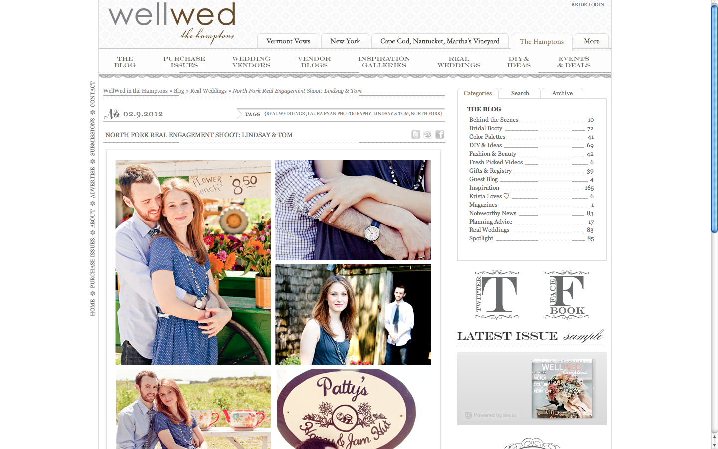 Blog Feature @Wellwed.com – Hamptons Engagement Shoot